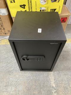 Lot 587  
            Chesterfield SR35 - Collection or Optional Delivery Available 

                
SMALL BLACK SAFE WITH NUMERICAL LOCKING CODE (LOCATION: SR35)