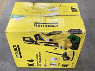 Lot 590  
            Chesterfield SR35 - Collection or Optional Delivery Available 

                
KARCHER K4 HIGH PRESSURE WASHER- MODEL K4- COLOUR YELLOW (LOCATION: SR35)