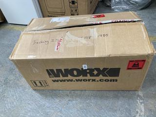 Lot 591  
            Chesterfield SR35 - Collection or Optional Delivery Available 

                
WORX LAWN MOWER- ELECTRIC- COLOUR ORANGE AND BLACK (LOCATION: sr35)