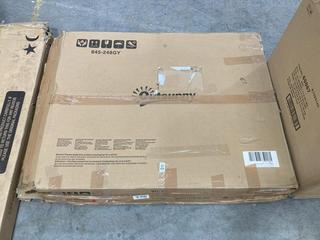 Lot 608  
            Chesterfield SR35 - Collection or Optional Delivery Available 

                
GREY AND BLACK TABLE WITH GRITTED STYLED BLACK WORK SURFACE (LOCATION: SR35)