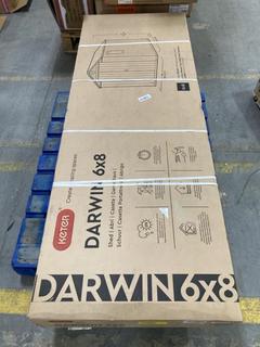 Lot 616  
            Chesterfield SR35 - Collection or Optional Delivery Available 

                
KETER DARWIN 6X8 OUTSIDE SHED DARK COLOUR/GREY/BLACK (LOCATION: SR35)