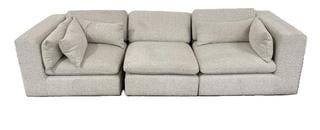 Lot 654  
            Chesterfield SR35 - Collection or Optional Delivery Available 

                
3 SEATER SOFA IN CREAM TEXTURED FABRIC (LOCATION: SR35)