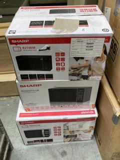 Lot 656  
            Chesterfield SR35 - Collection 

                
3 X ASSORTED ITEMS TO INCLUDE SHARP R274KM MICROWAVE OVEN IN BLACK (COLLECTION ON...