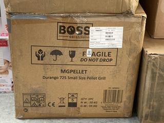 Lot 659  
            Chesterfield SR35 - Collection or Optional Delivery Available 

                
MAG PELLET DURANGO 725 SMALL SIZED PELLET GRILL BOX 1 OF 4 (LOCATION: SR35)