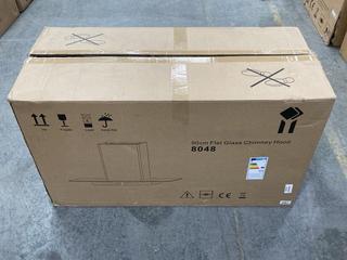 Lot 664  
            Chesterfield SR35 - Collection 

                
90CM FLAT GLASS CHIMNEY HOOD (COLLECTION ONLY) (LOCATION: SR35)