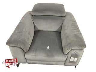 Lot 6  
            Chesterfield SR35 - Collection or Optional Delivery Available 

                
DFS FIXED CHAIR IN SILVER VELVET FABRIC (LOCATION: SR35) (THI11ABTQ)