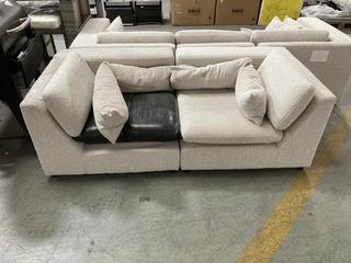 Lot 705  
            Chesterfield SR35 - Collection or Optional Delivery Available 

                
2 SEATER SOFA IN TEXTURED CREAM FABRIC (LOCATION: SR35)