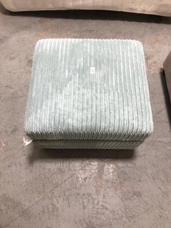 Lot 722  
            Chesterfield SR35 - Collection or Optional Delivery Available 

                
DFS STORAGE FOOT POUFFE IN TURQUOISE (LOCATION: SR35)