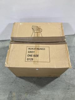 Lot 97  
            Chesterfield SR35 - Collection or Optional Delivery Available 

                
PAIR OF ALISHA DINING CHAIRS IN GREY ORIGINAL RRP - £249 (LOCATION: SR35)