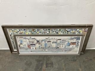 Lot 15  
            Chesterfield SR36 - Collection or Optional Delivery Available 

                
2 X FRAMED ARTWORK TO INCLUDE ADELENE FLETCHER 'SHORELINE' FRAMED CANVAS - ORIGIN...