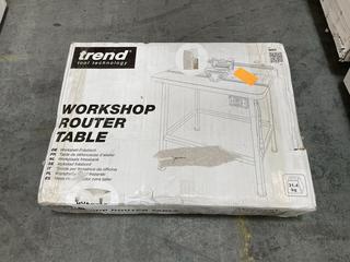 Lot 168  
            Chesterfield SR36 - Collection or Optional Delivery Available 

                
TREND TOOL TECHNOLOGY WORKSHOP ROUTER TABLE - ORIGINAL RRP £239 (LOCATION: SR36 A4)