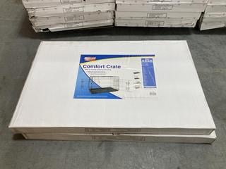 Lot 201  
            Chesterfield SR36 - Collection or Optional Delivery Available 

                
2 X ANIMAL ANTICS COMFORT CRATES IN BLACK - TOTAL LOT ORIGINAL RRP £140 (LOCATION...