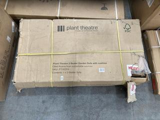 Lot 245  
            Chesterfield SR36 - Collection or Optional Delivery Available 

                
PLANT THEATRE 2-SEATER HARDWOOD OILED ACACIA GARDEN SOFA WITH CUSHION (LOCATION: ...