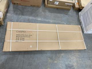 Lot 246  
            Chesterfield SR36 - Collection or Optional Delivery Available 

                
COSMOLIVING DARK GREY METAL GARDEN HOUSE (LOCATION: SR36 A2)