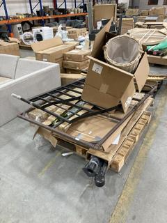 Lot 273  
            Chesterfield SR36 - Collection or Optional Delivery Available 

                
PALLET OF ASSORTED ITEMS TO INCLUDE BLACK METAL FENCING PARTS (LOCATION: SR36 A2)