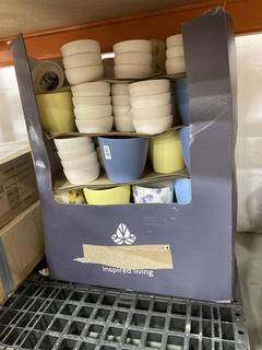 Lot 339  
            Chesterfield SR36 - Collection Only 

                
BOX OF ASSORTED CANDLES AND PLANT POTS (COLLECTION ONLY) (LOCATION: SR36 A1)