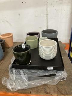 Lot 424  
            Chesterfield SR36 - Collection Only 

                
ASSORTED PLANT POTS TO INCLUDE PLANT POT IN LILAC(COLLECTION ONLY) (LOCATION: SR3...