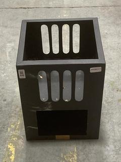 Lot 449  
            Chesterfield SR36 - Collection or Optional Delivery Available 

                
SMALL METAL FIRE PIT WITH LOG STORAGE IN BLACK (LOCATION: SR36 A1)