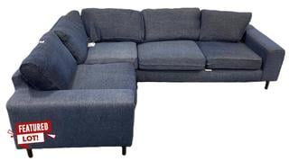 Lot 464  
            Chesterfield SR36 - Collection or Optional Delivery Available 

                
ANDORRA LEFT HAND CORNER SOFA IN DARK NAVY BLUE TEXTURED FABRIC (LOCATION: SR36 B1)