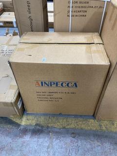 Lot 506  
            Chesterfield SR36 - Collection or Optional Delivery Available 

                
AINPECCA SET OF 4 VELVET DINING CHAIRS IN GREY (LOCATION: SR36 B2)