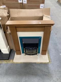 Lot 513  
            Chesterfield SR36 - Collection or Optional Delivery Available 

                
KATELL ELECTRIC FIREPLACE IN GOLDEN/MARFIL RICHFLAME BRASS CAST STD S/S (LOCATION...