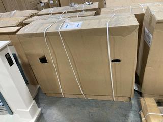 Lot 599  
            Chesterfield SR36 - Collection or Optional Delivery Available 

                
KATELL 46 MORTIMER ELECTRIC HEATER IN WHITE/WHITE REGENT BRUSHED STEEL COAL STD S...