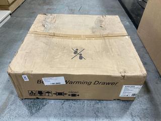 Lot 605  
            Chesterfield SR36 - Collection Only 

                
60CM BUILT IN WARMING DRAWER IN BLACK GLASS AND STAINLESS STEEL FINISH MODEL NO. ...