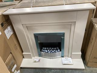 Lot 636  
            Chesterfield SR36 - Collection or Optional Delivery Available 

                
KATELL ELECTRIC FIREPLACE IN SANDSTONE/ REGENT PEBBLE - MOD NO CON027LS (LOCATION...