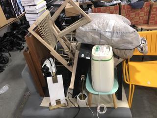 Lot 758  
            Chesterfield SR36 - Collection or Optional Delivery Available 

                
QTY OF ASSORTED ITEMS TO INCLUDE MEACO AIRCON UNIT (COLLECTION ONLY ) (LOCATION: ...