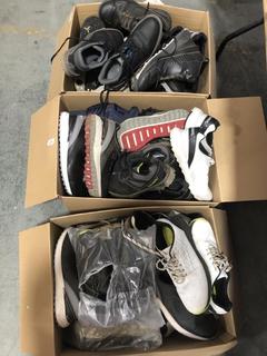 Lot 798  
            Chesterfield SR36 - Collection or Optional Delivery Available 

                
3 X BOX OF ASSORTED SHOES TO INCLUDE STROMBERG SENATOR PRO IN BLACK SIZE 10 (LOCA...