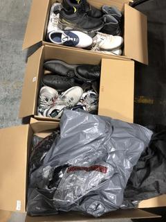 Lot 799  
            Chesterfield SR36 - Collection or Optional Delivery Available 

                
3 X BOX OF ASSORTED ITEMS TO INCLUDE STROMBERG TOUR CLASICC IN A SIZE 9 (LOCATION...