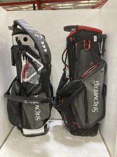 Lot 812  
            Chesterfield SR36 - Collection or Optional Delivery Available 

                
STROMBERG GOLF BAG IN BLACK/RED TO INCLUDE STROMBERG GOLF BAG IN WHITE/BLACK/GREY...