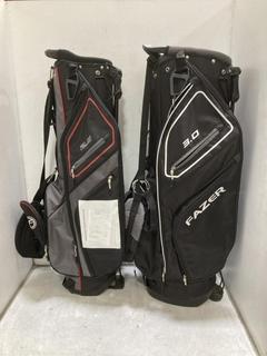 Lot 813  
            Chesterfield SR36 - Collection or Optional Delivery Available 

                
FAZER GOLF BAG IN BLACK/GREY TO INCLUDE FAZER GOLF BAG IN BLACK/GREY/RED (LOCATIO...