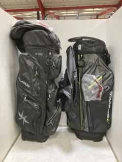 Lot 814  
            Chesterfield SR36 - Collection or Optional Delivery Available 

                
BENROSS GOLF BAG IN BLACK/GREY/LIME TO INCLUDE MGI GOLF BAG IN BLACK (LOCATION: S...