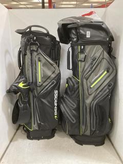 Lot 818  
            Chesterfield SR36 - Collection or Optional Delivery Available 

                
BENROSS GOLF BAG IN BLACK/GREY/LIME TO INCLUDE BENROSS GOLF BAG IN BLACK/GREY/LIM...