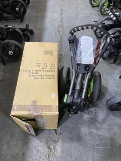 Lot 823  
            Chesterfield SR36 - Collection or Optional Delivery Available 

                
2 X BENROSS GOLF TROLLEY IN CHARCOAL/LIME (LOCATION: SR36 B6)