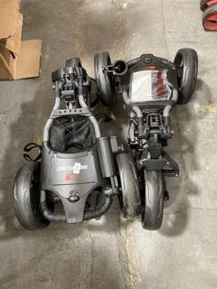 Lot 828  
            Chesterfield SR36 - Collection or Optional Delivery Available 

                
2 X BENROSS GOLF TROLLEY IN BLACK/GREY (LOCATION: SR36 B6)