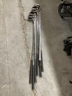 Lot 836  
            Chesterfield SR36 - Collection or Optional Delivery Available 

                
ASSORTED ITEMS TO INCLUDE FAZER GOLF CLUB IN BLACK AND ORANGE (LOCATION: SR36 B6)