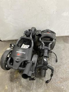 Lot 894  
            Chesterfield SR36 - Collection or Optional Delivery Available 

                
BEN ROSS FOLDABLE GOLF TROLLEY IN GREY/BLACK WEITH BLACK WHEELS (LOCATION: SR36 B...