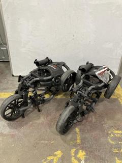 Lot 897  
            Chesterfield SR36 - Collection or Optional Delivery Available 

                
2 X BEN ROSS FOLDABLE GOLF TROLLEY BLACK/GREY WITH BLACK WHEELS (LOCATION: SR36 B...