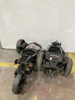 Lot 899  
            Chesterfield SR36 - Collection or Optional Delivery Available 

                
2X BEN ROSS FOLDABLE GOLF TROLLEY BOTH BLACK/GREY WITH BLACK WHEELS (LOCATION: SR...