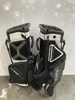 Lot 901  
            Chesterfield SR36 - Collection or Optional Delivery Available 

                
2X STROMBERG GOLF BAGS HYBRID 8 SERIES IN BLACK/GREY/WHITE (LOCATION: SR36 B6) (17)
