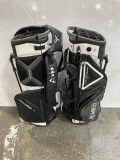 Lot 904  
            Chesterfield SR36 - Collection or Optional Delivery Available 

                
2X STROMBERG GOLF BAGS 14.0 SERIES IN BLACK/WHITE/GREY (LOCATION: SR36 B6) (17)