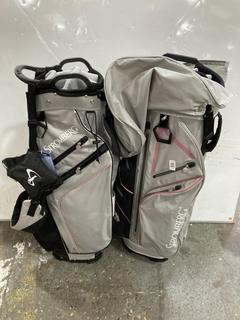 Lot 905  
            Chesterfield SR36 - Collection or Optional Delivery Available 

                
2X STROMBERG GOLF BAGS IN SILVER/BLACK/PINK ACCENTS (LOCATION: SR36 B6) (17)