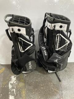 Lot 906  
            Chesterfield SR36 - Collection or Optional Delivery Available 

                
2 X STROMBERG GOLF BAGS IN BLACK/WHITE/GREY (LOCATION: SR36 B6)