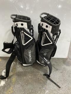 Lot 907  
            Chesterfield SR36 - Collection or Optional Delivery Available 

                
2X STROMBERG GOLF BAGS 14.0 SERIES IN WHITE/BLACK/GREY (LOCATION: SR36 B6)