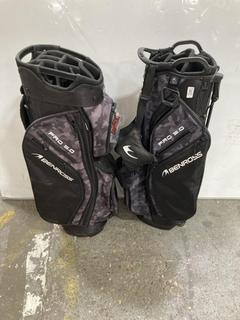 Lot 910  
            Chesterfield SR36 - Collection or Optional Delivery Available 

                
2X BEN ROSS PRO 5.0 GOLF BAGS IN BLACK/GREY CAMO (LOCATION: SR36 B6)