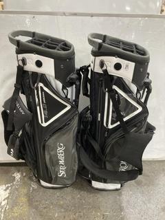 Lot 911  
            Chesterfield SR36 - Collection or Optional Delivery Available 

                
2X STROMBERG 14.0 SERIES GOLF BAGS IN BLACK/WHITE/GREY (LOCATION: SR36 B6)