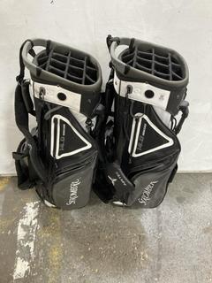 Lot 915  
            Chesterfield SR36 - Collection or Optional Delivery Available 

                
2X STROMBERG 14.0 SERIES GOLF BAGS IN BLACK/GREY/WHITE (LOCATION: SR36 B6)