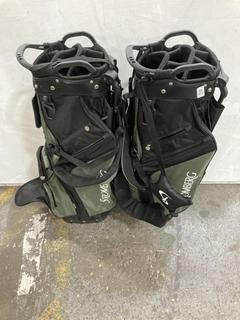 Lot 916  
            Chesterfield SR36 - Collection or Optional Delivery Available 

                
2X STROMBERG GOLF BAGS IN BLACK/GREEN (LOCATION: SR36 B6)